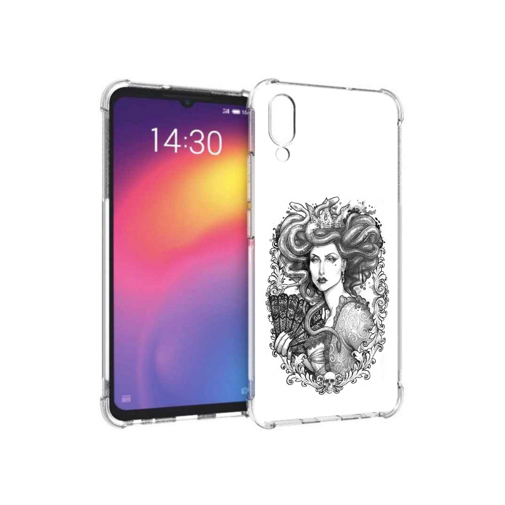 

Чехол MyPads Tocco для Meizu Note 9 медуза черно белый (PT134513.88.472), Прозрачный, Tocco