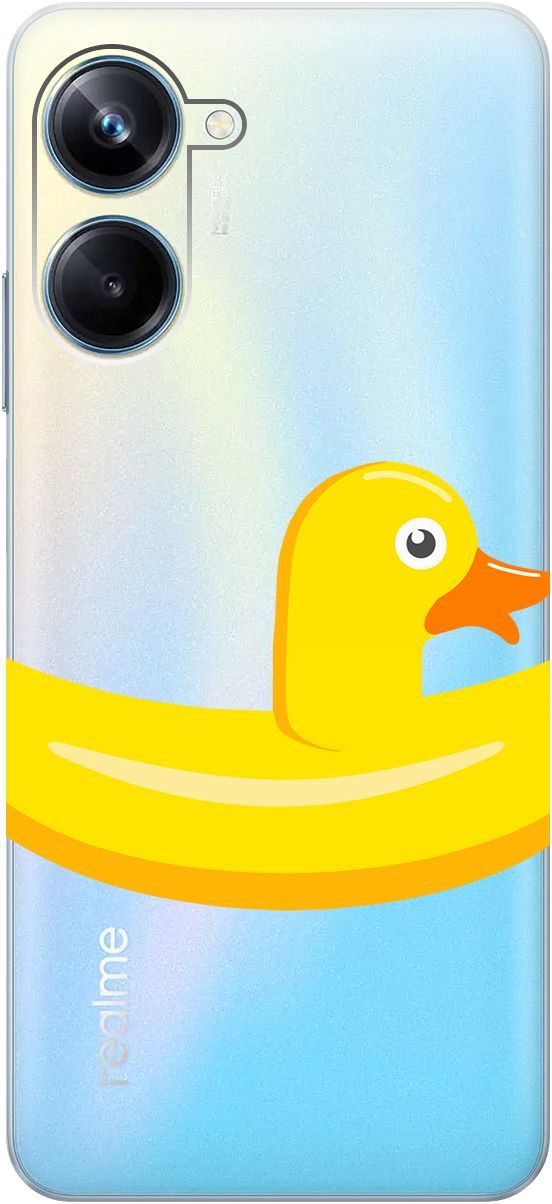 

Чехол на Realme 10 Pro "Duck Swim Ring" прозрачный, Прозрачный;белый, 158598