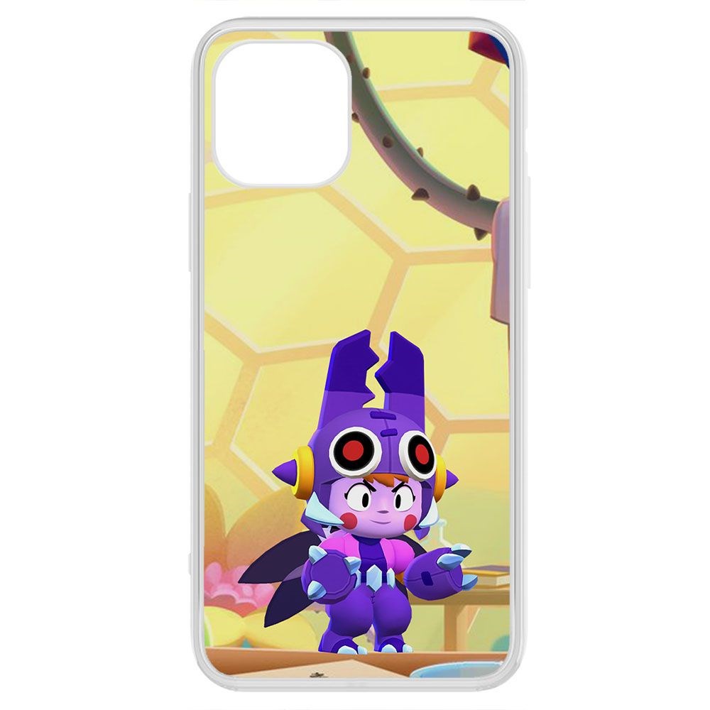 

Чехол-накладка Krutoff Clear Case Brawl Stars-Мегамуха Беа для iPhone 12 Pro Max