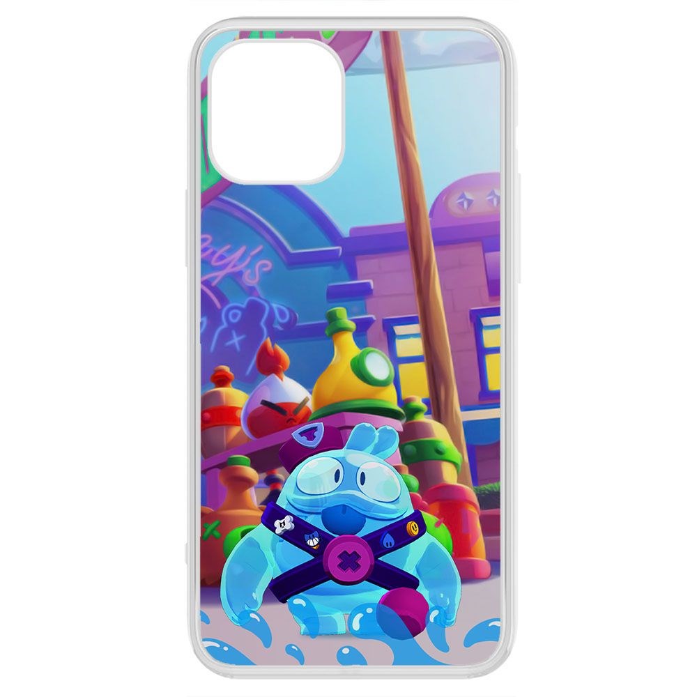 Чехол-накладка Krutoff Clear Case Brawl Stars-Скуик для iPhone 12 Pro Max