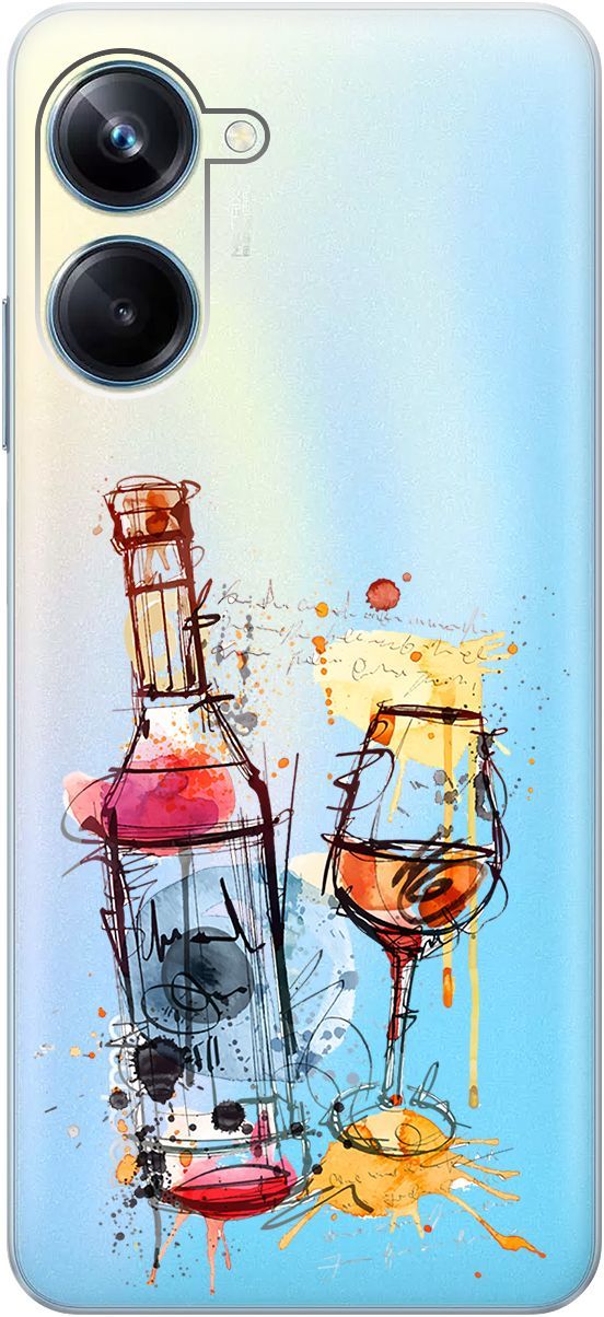 

Чехол на Realme 10 Pro "Aquarelle Wine" прозрачный, Прозрачный;красный, 158599