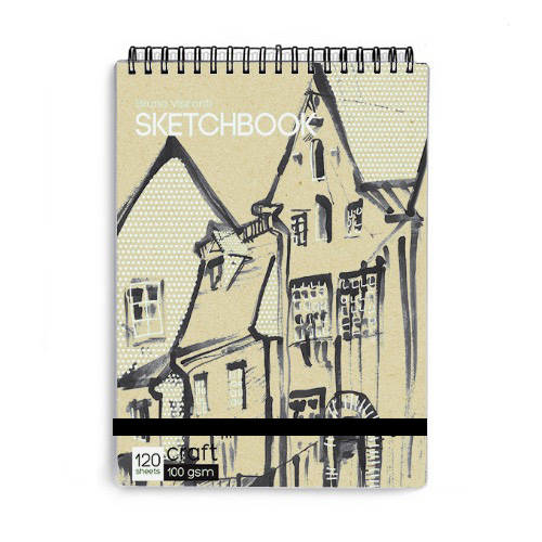 

Скетчбук SKETCHBOOK BV, 180х260 мм, 60Л, КРАФТ 100 гр, на гребне, 1-501/01