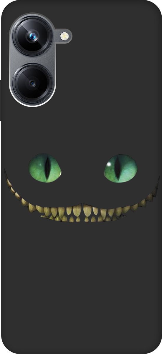 

Чехол на Realme 10 Pro "Cheshire Cat" черный, Черный;зеленый, 158600