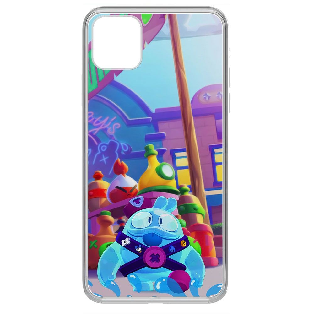 

Чехол-накладка Krutoff Clear Case Brawl Stars-Скуик для iPhone 11 Pro Max, Прозрачный
