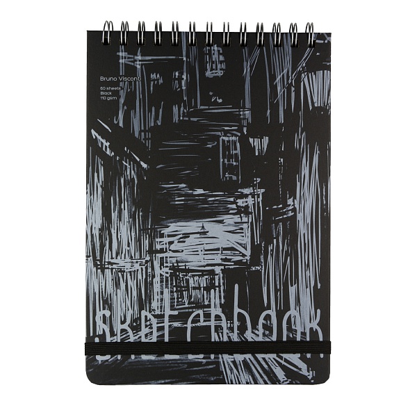 фото Cкетчбук sketchbook bv, 147х210 мм, 60л, крафт 80 гр, на гребне обложка в ассортименте brunovisconti