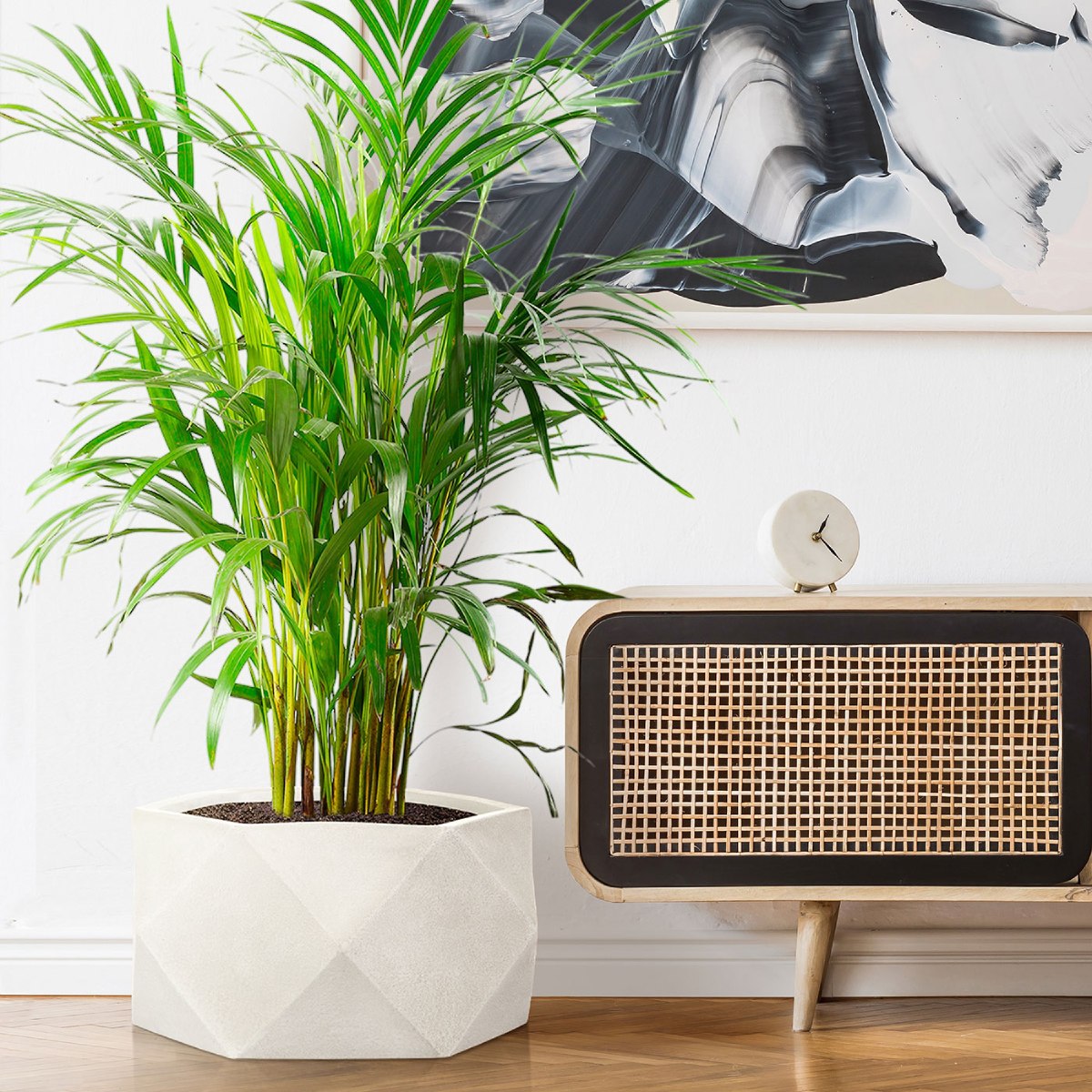 Цветочное кашпо Идеалист Геометри DBOWL58-AW 74 л слоновая кость 1 шт.