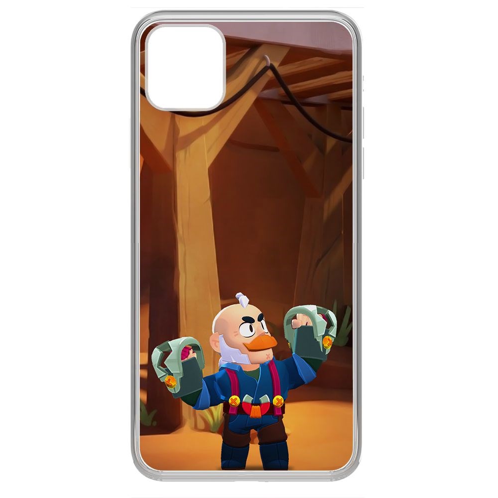 

Чехол-накладка Krutoff Clear Case Brawl Stars-Сэм для iPhone 11 Pro Max, Прозрачный