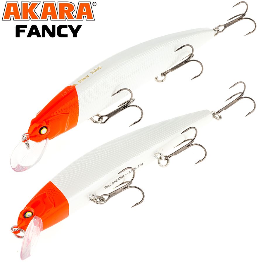 

Воблер Akara Fancy 110SP 17 гр 3/5 oz 4,3 in A1, Разноцветный, Fancy