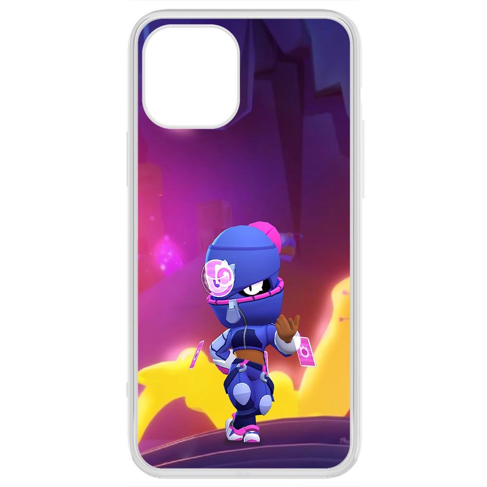 

Чехол-накладка Krutoff Clear Case Brawl Stars-Ниндзя Тара для iPhone 12, Прозрачный