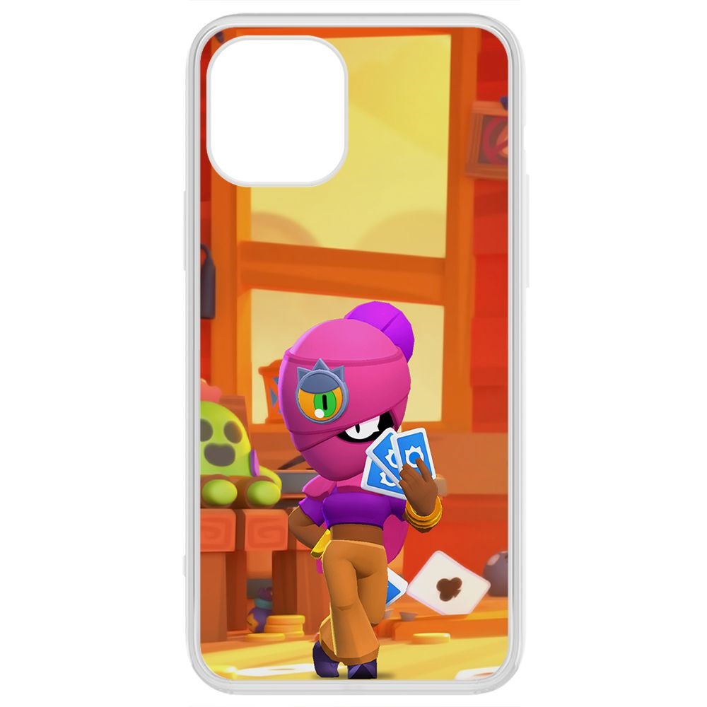 

Чехол-накладка Krutoff Clear Case Brawl Stars-Тара для iPhone 12, Прозрачный