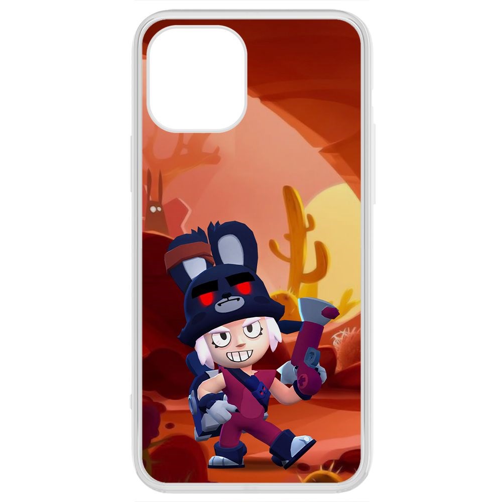 

Чехол-накладка Krutoff Clear Case Brawl Stars-Тёмная Зайка Пенни для iPhone 12