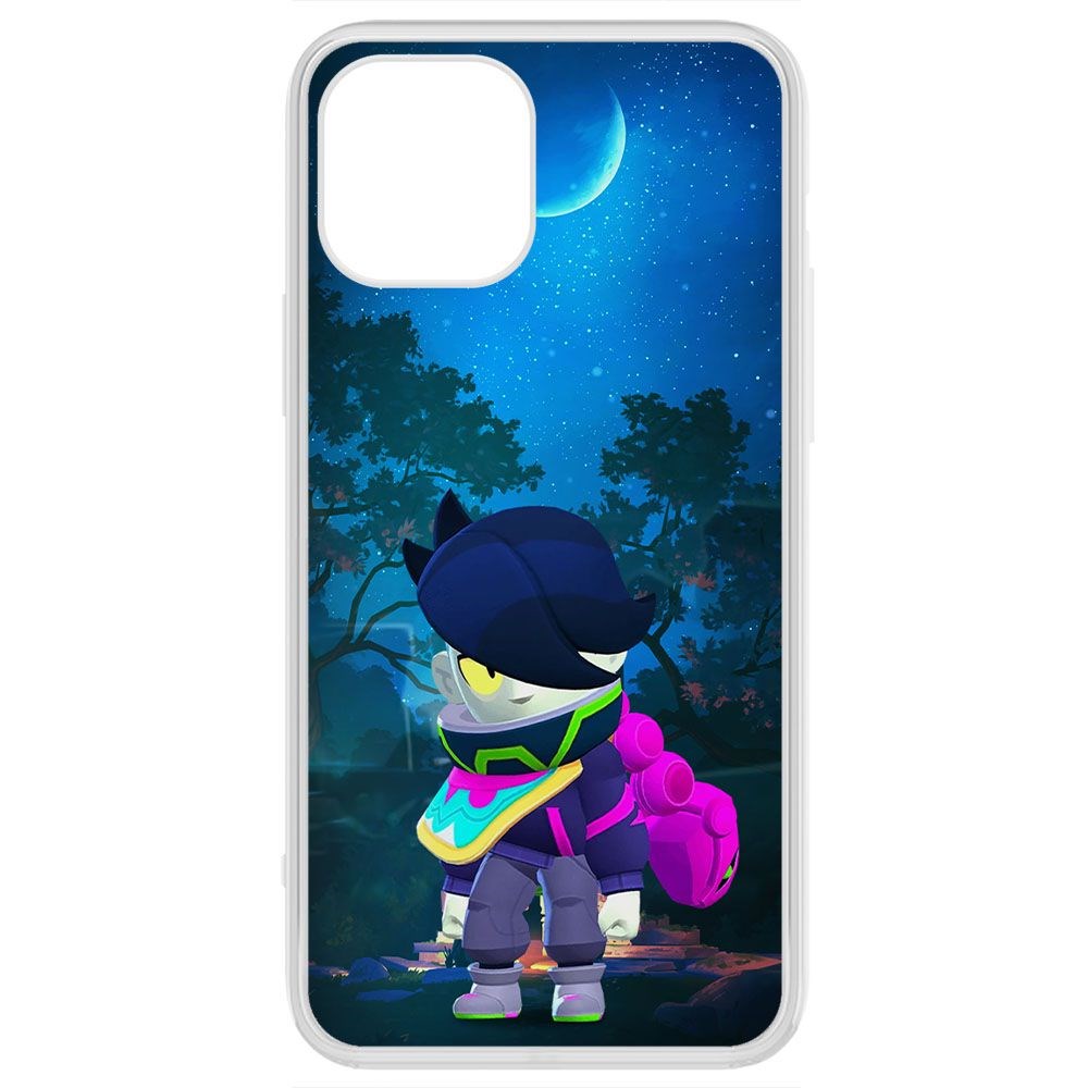 

Чехол-накладка Krutoff Clear Case Brawl Stars-Орочи Эдгар для iPhone 12 Pro, Прозрачный