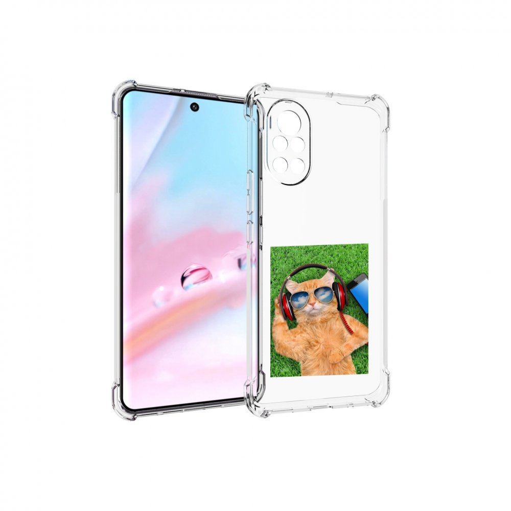 

Чехол MyPads Кот-кайфарик для Huawei Nova 8 (ANG-LX1), Прозрачный, Tocco