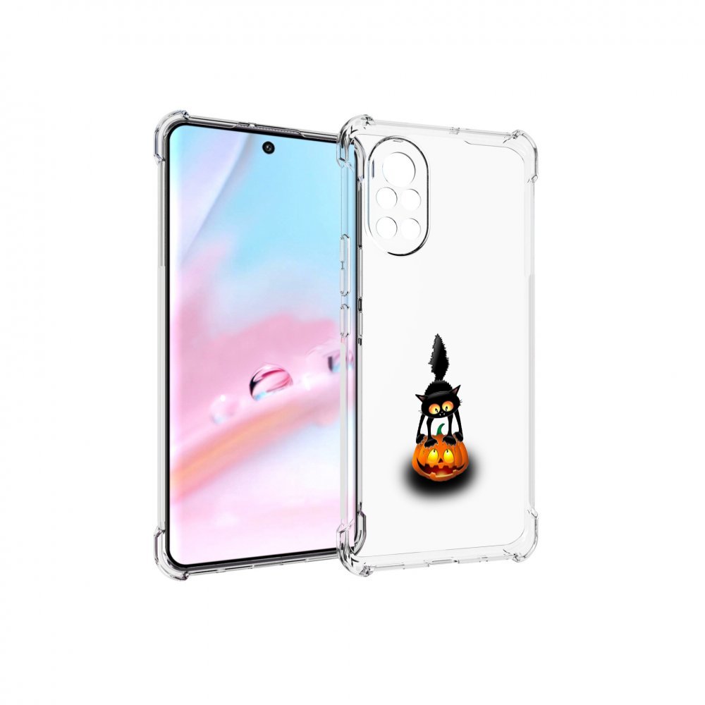 

Чехол MyPads Котик с тыквой для Huawei Nova 8 (ANG-LX1), Прозрачный, Tocco