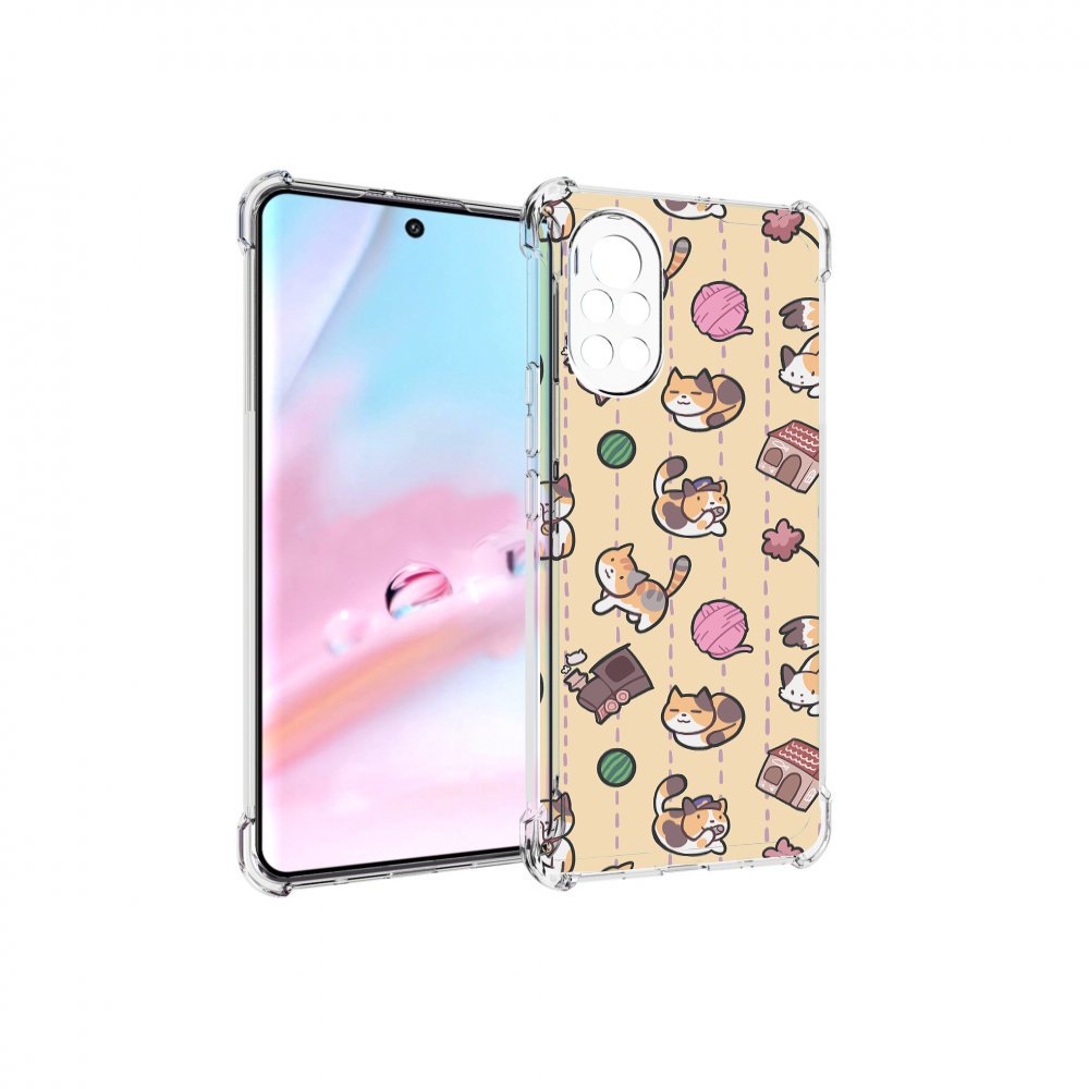 

Чехол MyPads Котики-клубочки для Huawei Nova 8 (ANG-LX1), Прозрачный, Tocco