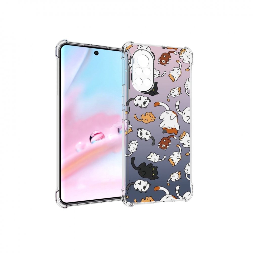 

Чехол MyPads Котики-летают для Huawei Nova 8 (ANG-LX1), Прозрачный, Tocco