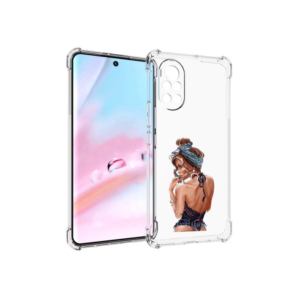 

Чехол MyPads Красивая-дама женский для Huawei Nova 8 (ANG-LX1), Прозрачный, Tocco