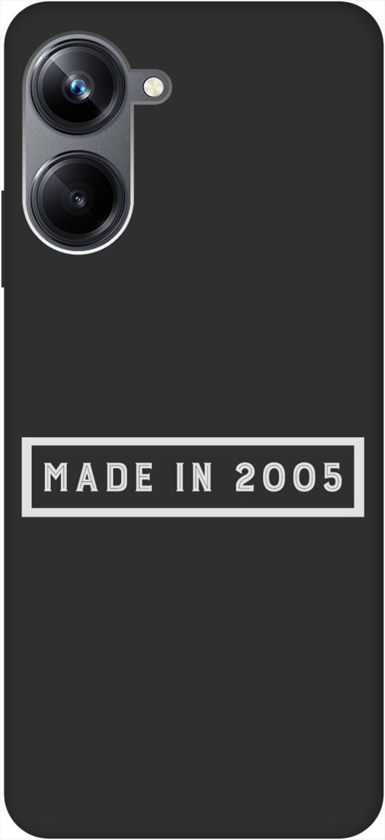 

Матовый Soft Touch Чехол на Realme 10 Pro "2005 W" черный, Черный;белый, 158601