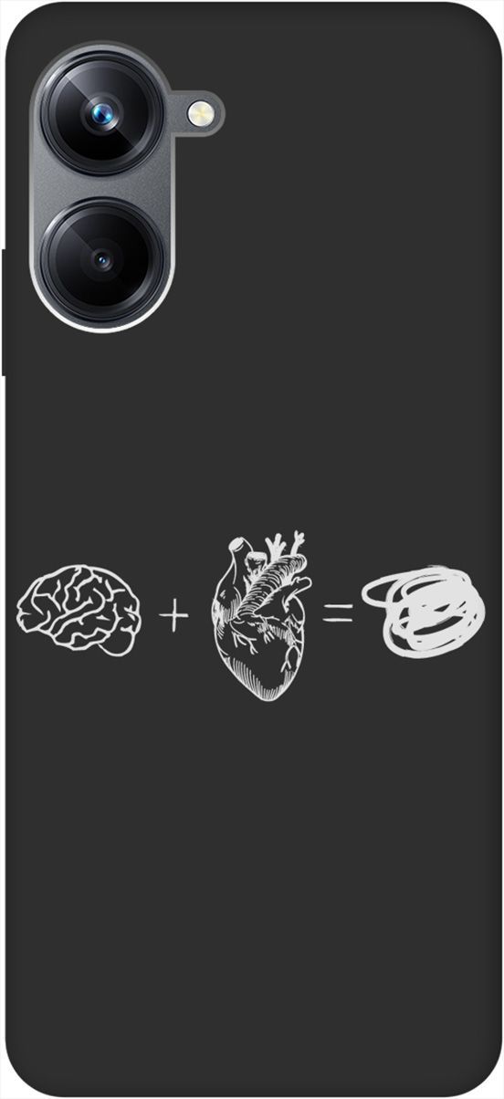 

Чехол на Realme 10 Pro "Brain Plus Heart W" черный, Черный;белый, 158601