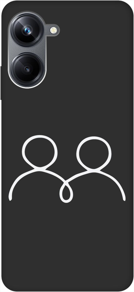 

Чехол на Realme 10 Pro "Couple Lines W" черный, Черный;белый, 158601