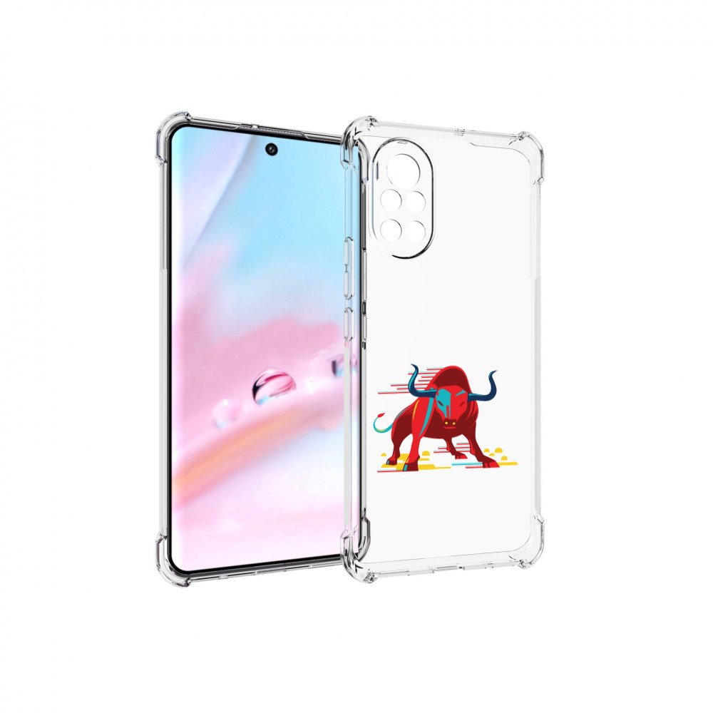 

Чехол MyPads Красный-бык для Huawei Nova 8 (ANG-LX1), Прозрачный, Tocco