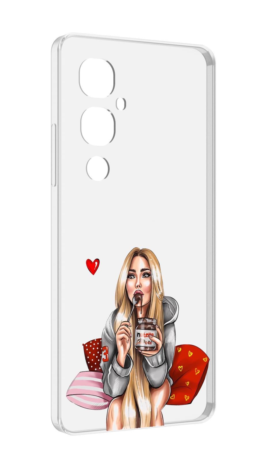 

Чехол MyPads любительница-нутеллы женский для Tecno Pova 4 Pro, Прозрачный, Tocco