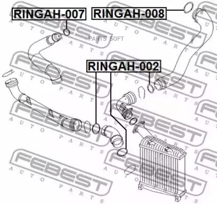 FEBECT RINGAH007 Кольцо уплотнительное воздушного патрубка