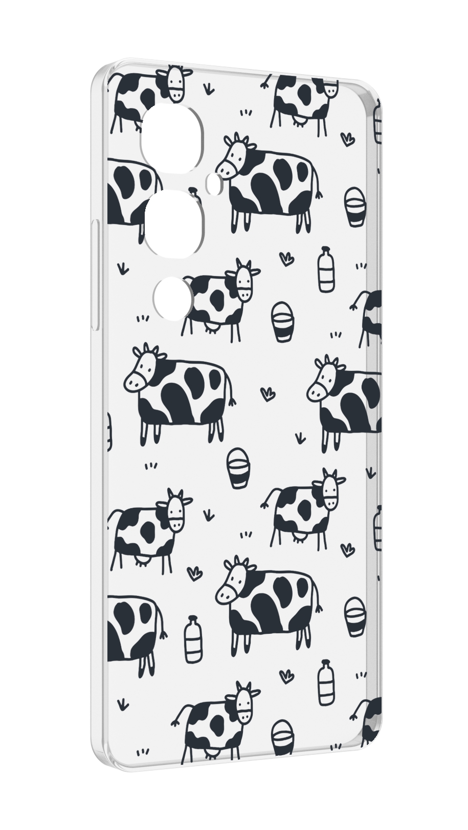 

Чехол MyPads маленькие-коровки для Tecno Pova 4 Pro, Прозрачный, Tocco