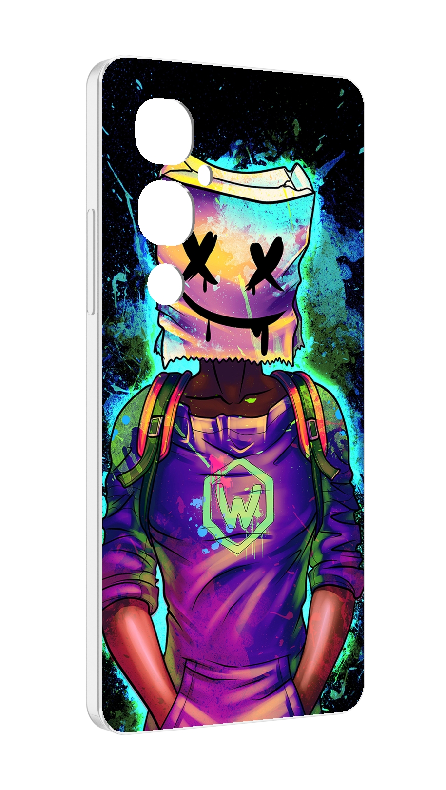 

Чехол MyPads маршмеллоу-глитч для Tecno Pova 4 Pro, Прозрачный, Tocco