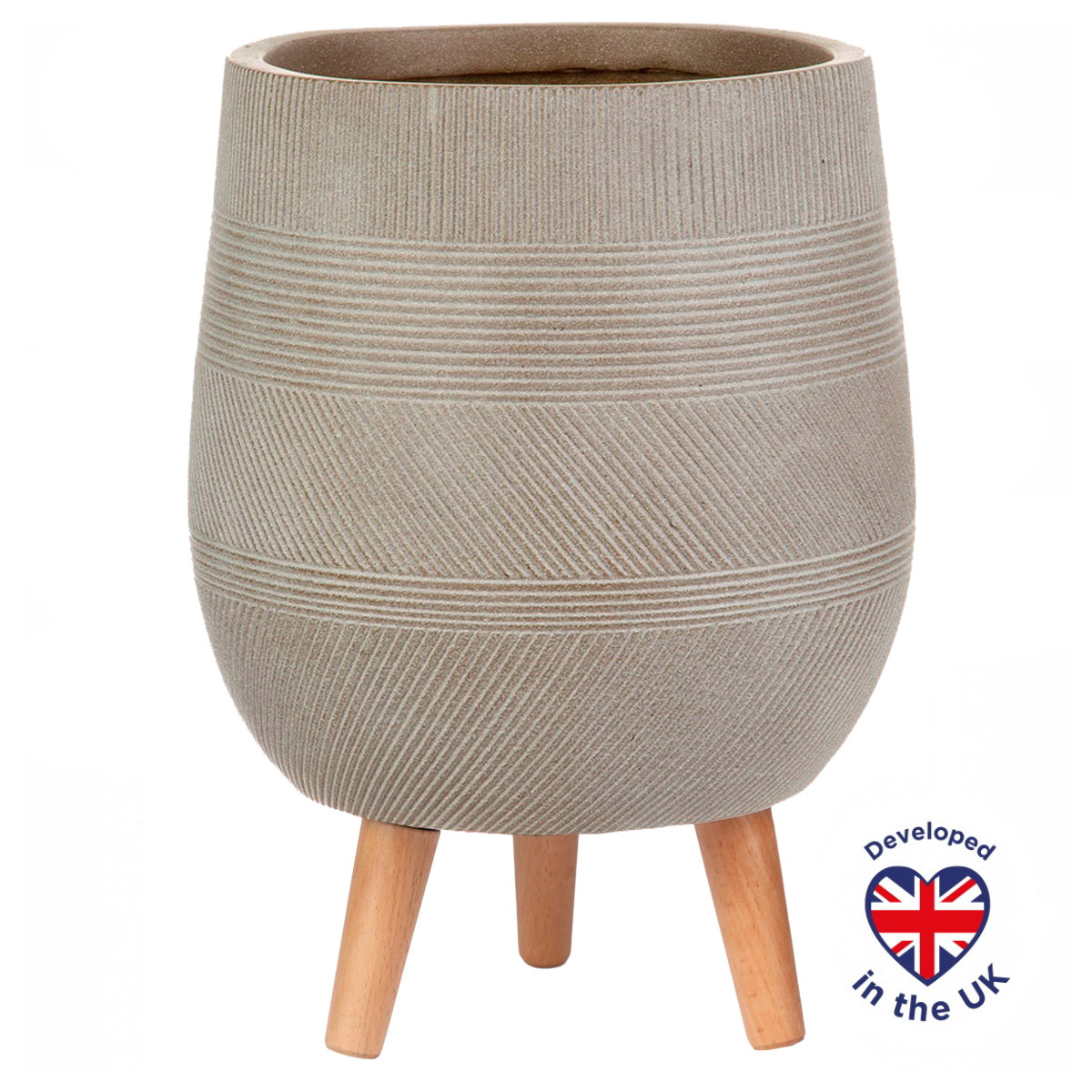 Цветочное кашпо Идеалист Страйп WSTRIPR31-T 33 л серо-коричневый 1 шт.