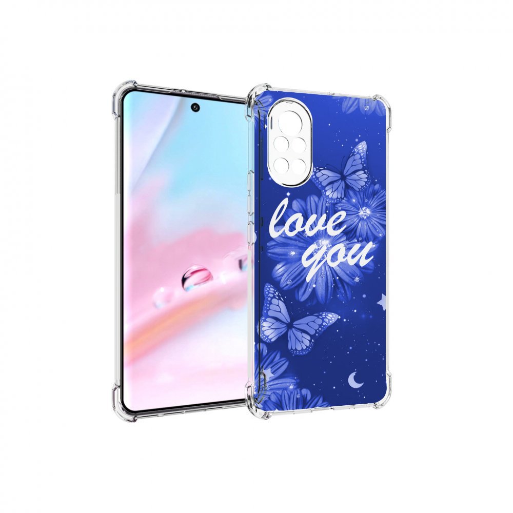 

Чехол MyPads Люблю-тебя-с-бабочками для Huawei Nova 8 (ANG-LX1), Прозрачный, Tocco