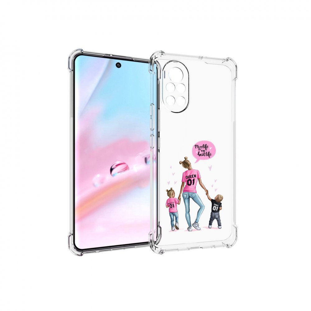 

Чехол MyPads Мама-королева женский для Huawei Nova 8 (ANG-LX1), Прозрачный, Tocco