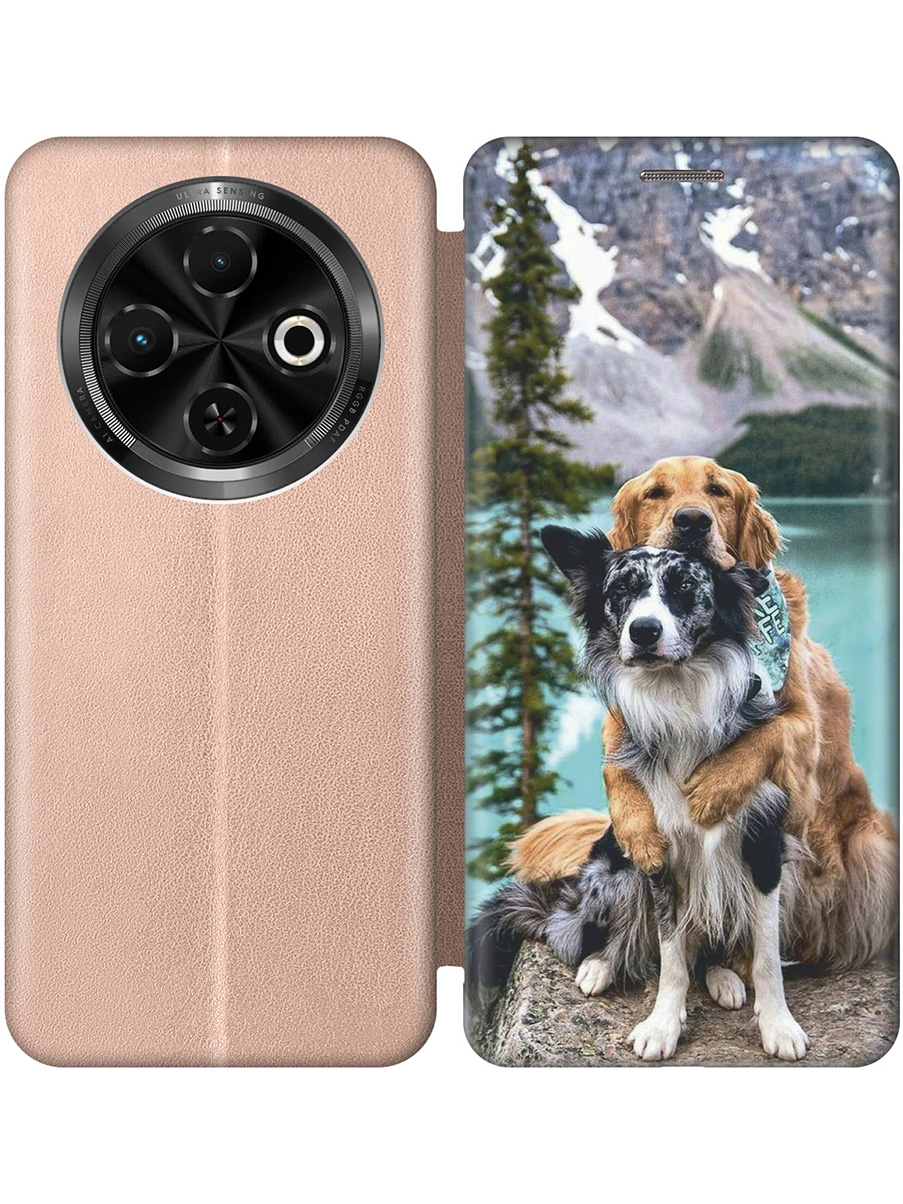 

Чехол-книжка на Tecno Spark 30C с принтом "Собачья дружба" золотой, Золотистый;голубой;серый, 786716312