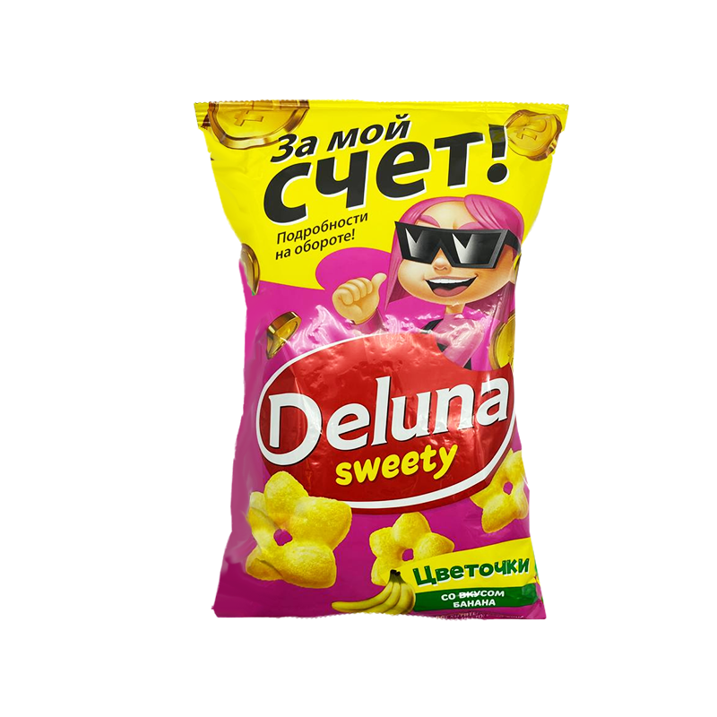 

Снеки кукурузные Deluna банан 85 г