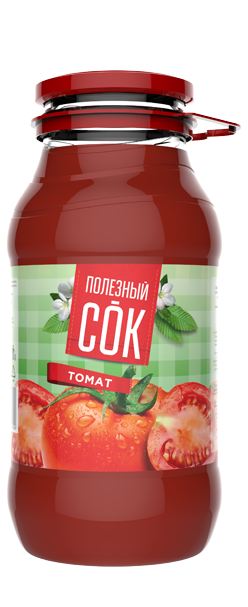 

Сок Полезный сок с мякотью томатный стекляная бутылка 1.8 л