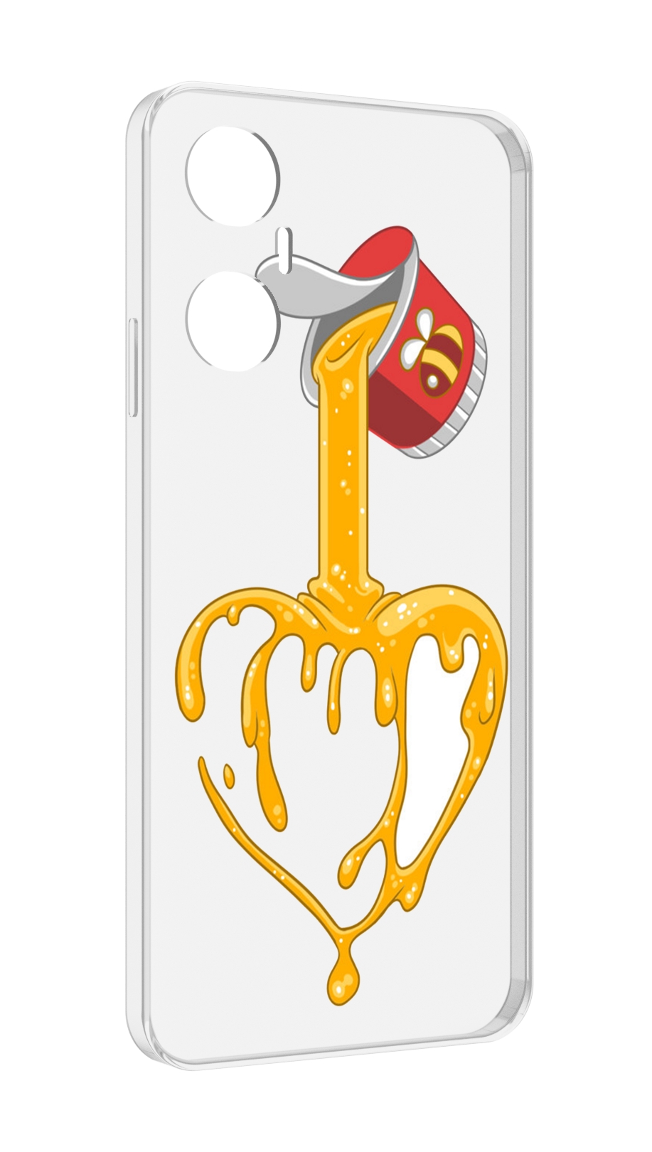 

Чехол MyPads медовое сердце для Infinix Hot 20 5G, Прозрачный, Tocco