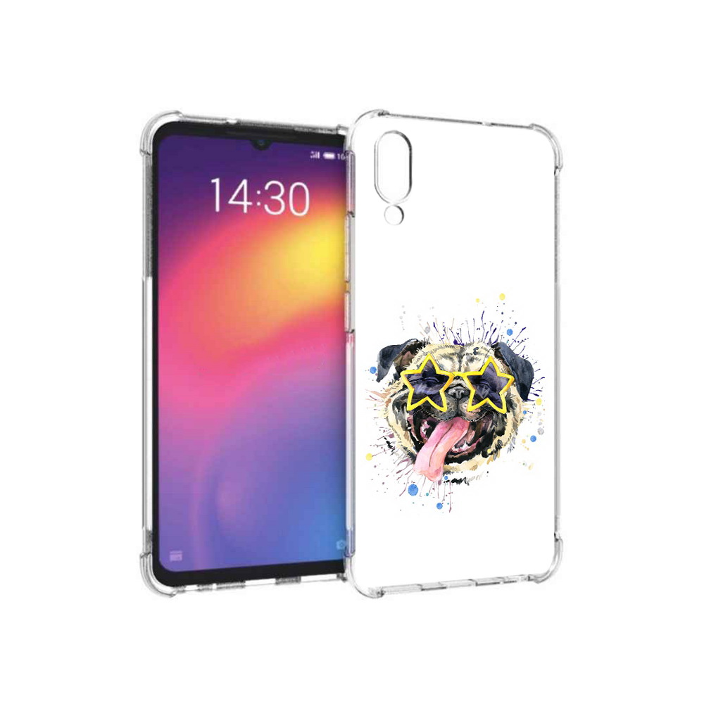 

Чехол MyPads Tocco для Meizu Note 9 мопс боксер (PT134513.88.482), Прозрачный, Tocco