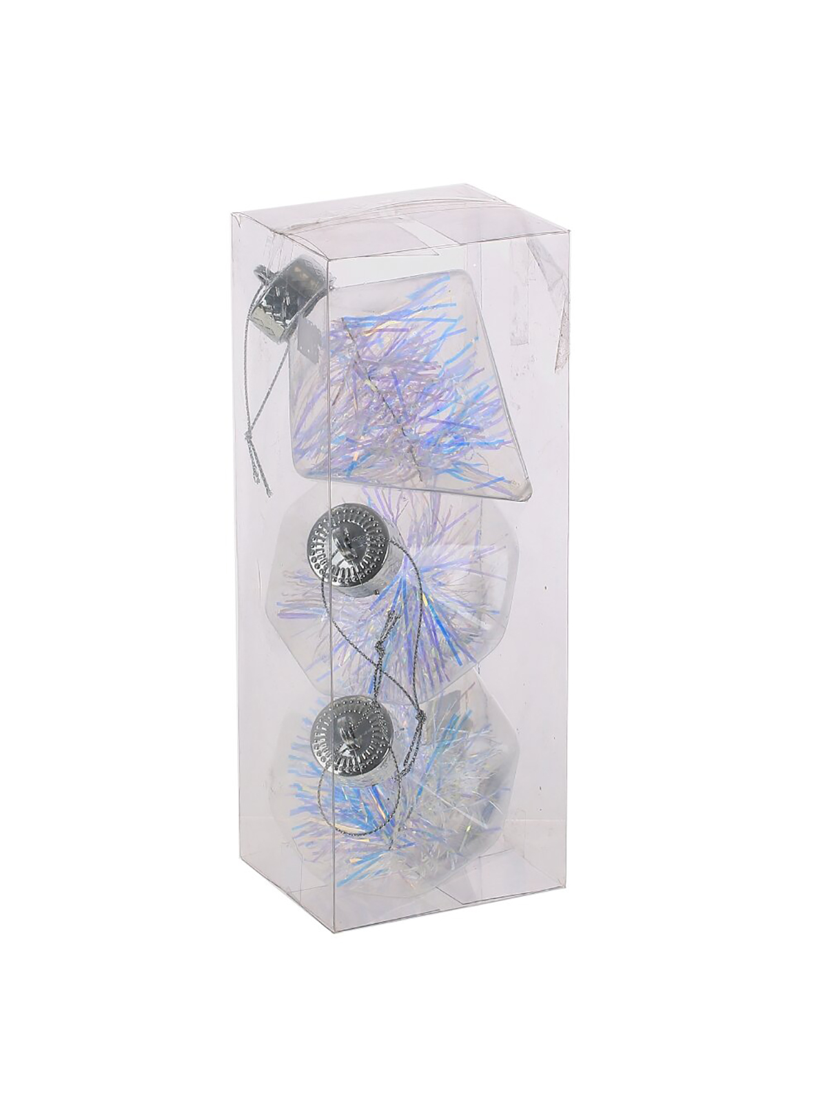 

Елочная игрушка Remeco collection 762059 3 шт. прозрачный голубой