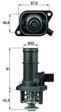 Термостат VW Bora I/Golf IV/Golf V 95>08 Audi A3 96>03 Skoda Octavia I/Octavia I Combi 00>