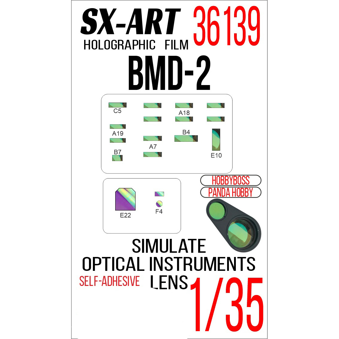 

Имитация смотровых приборов SX-Art 1/35 BMD-2 Hobbyboss Panda Hobby 36139