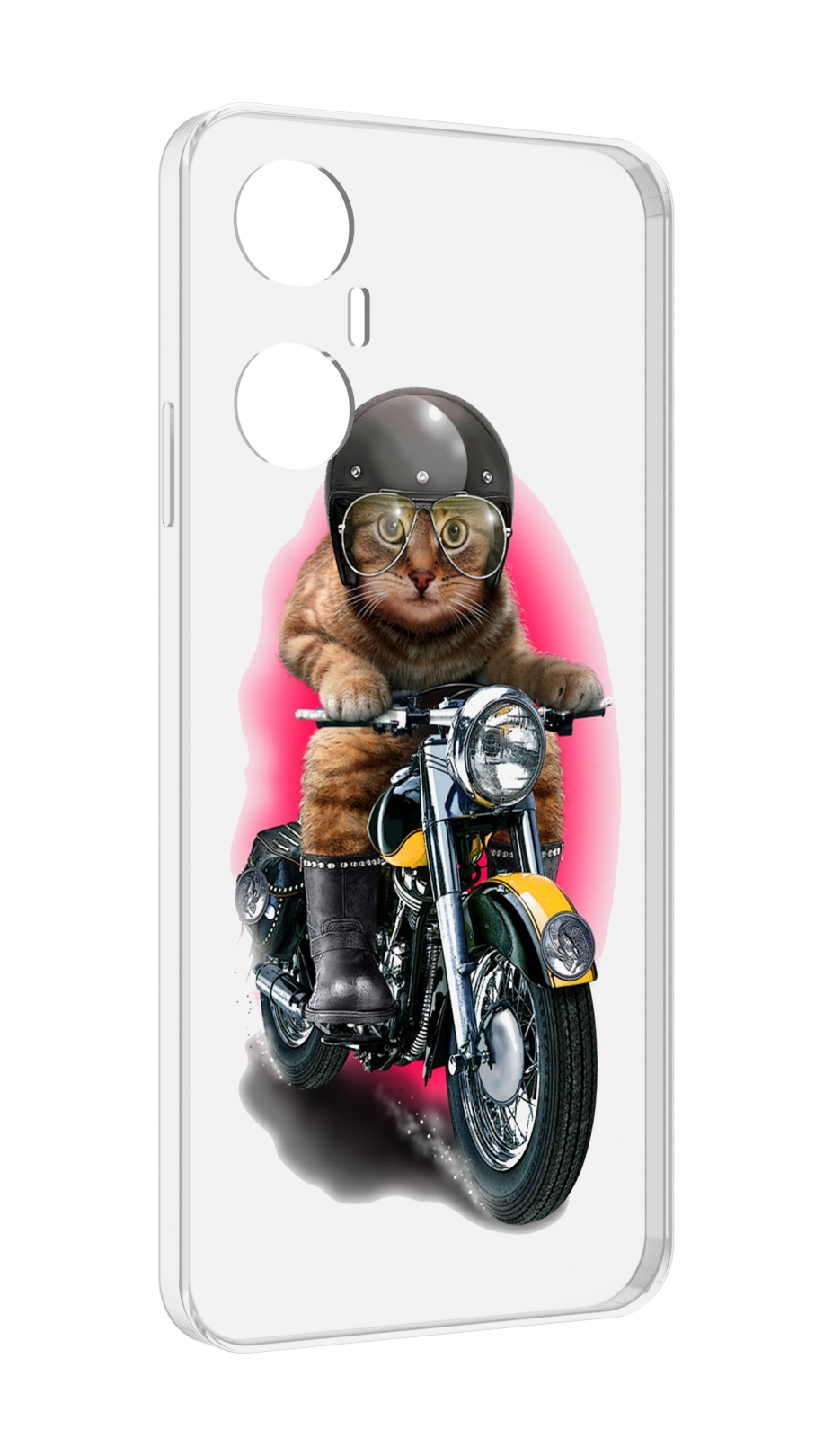 

Чехол MyPads мото-кот для Infinix Hot 20 5G, Прозрачный, Tocco