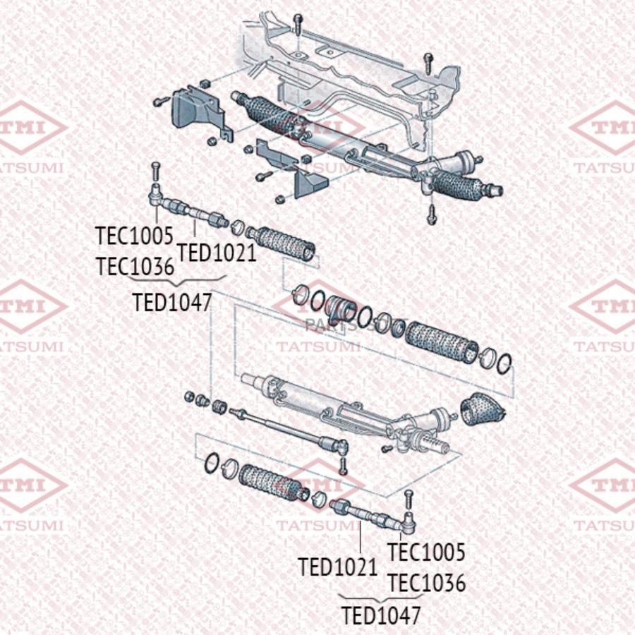 

Наконечник рулевой тяги VAG A4/A6/PASSAT 96- лев./прав. Tatsumi TEC1005