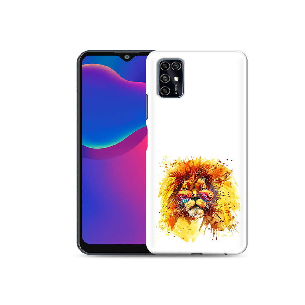 

Чехол MyPads Tocco для ZTE Blade V2020 Smart лев в очках (PT156449.459.436), Прозрачный, Tocco