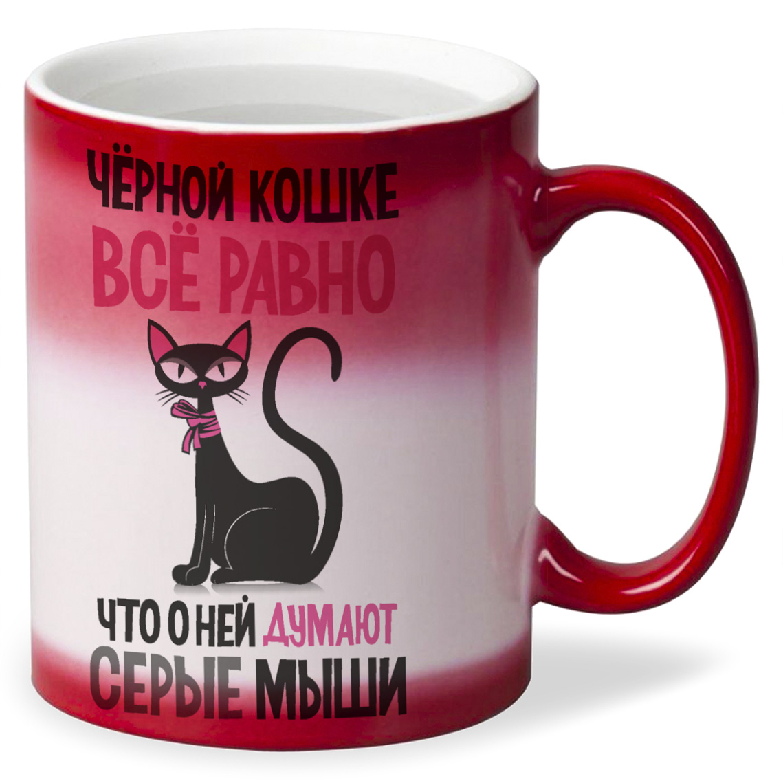 фото Кружка coolpodarok черной кошке все равно что о ней думают серые мыши