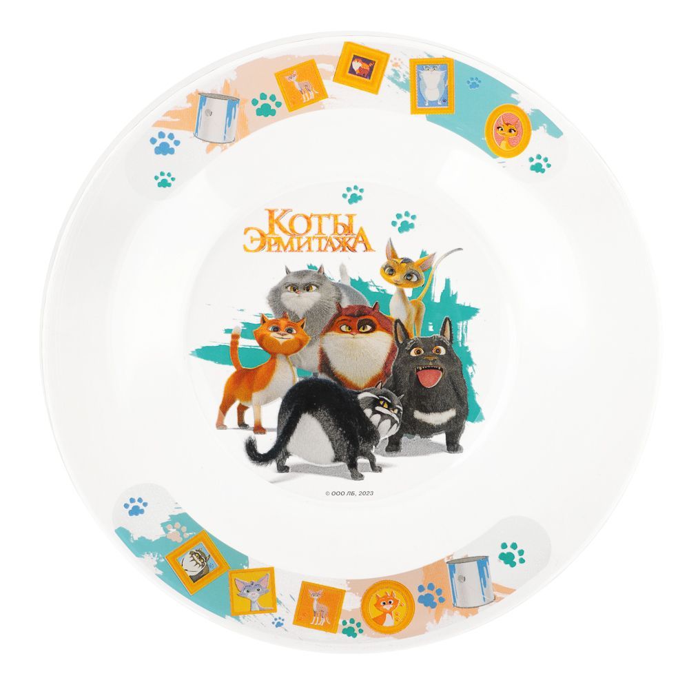 

Тарелка ND Play Коты Эрмитажа, Защитники Эрмитажа, 19,5 см, стекло, Прозрачный, Тарелка 19,5 см, стекло