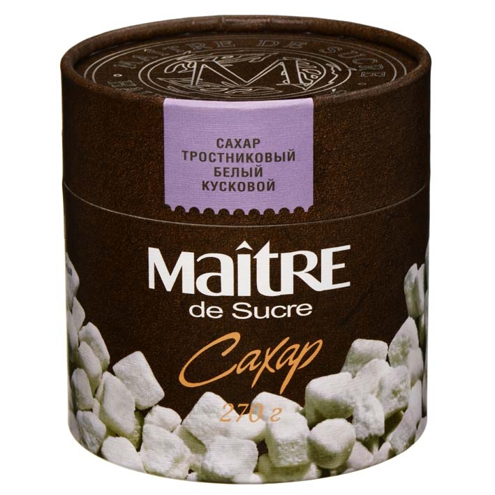 

Сахар Maitre тростниковый белый кусковой 270г