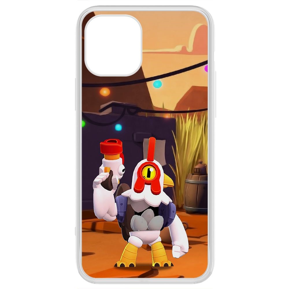 

Чехол-накладка Krutoff Clear Case Brawl Stars-Цыплёнок Рико для iPhone 12 Pro