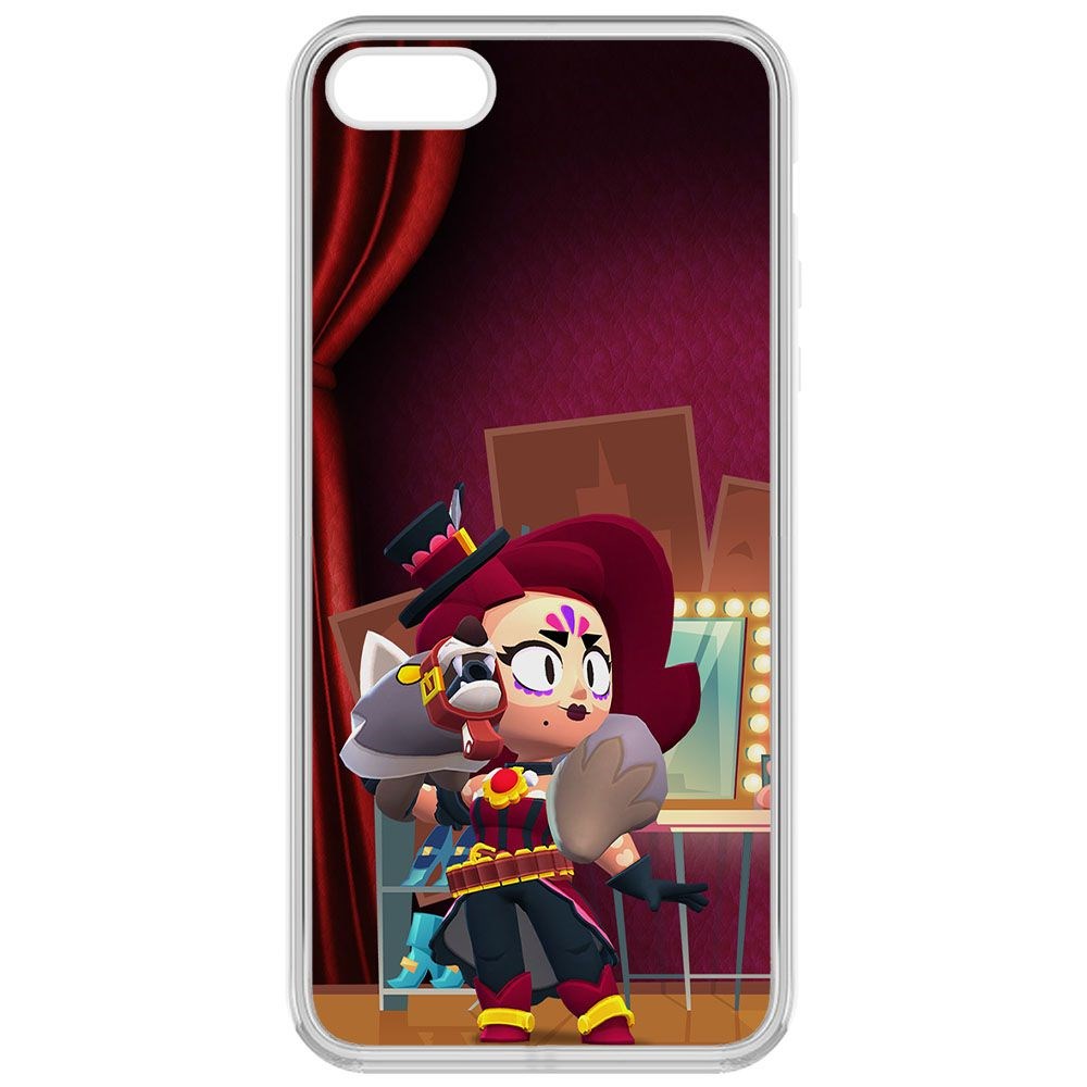 Чехол-накладка Krutoff Clear Case Brawl Stars-Лихая Лола для iPhone 5