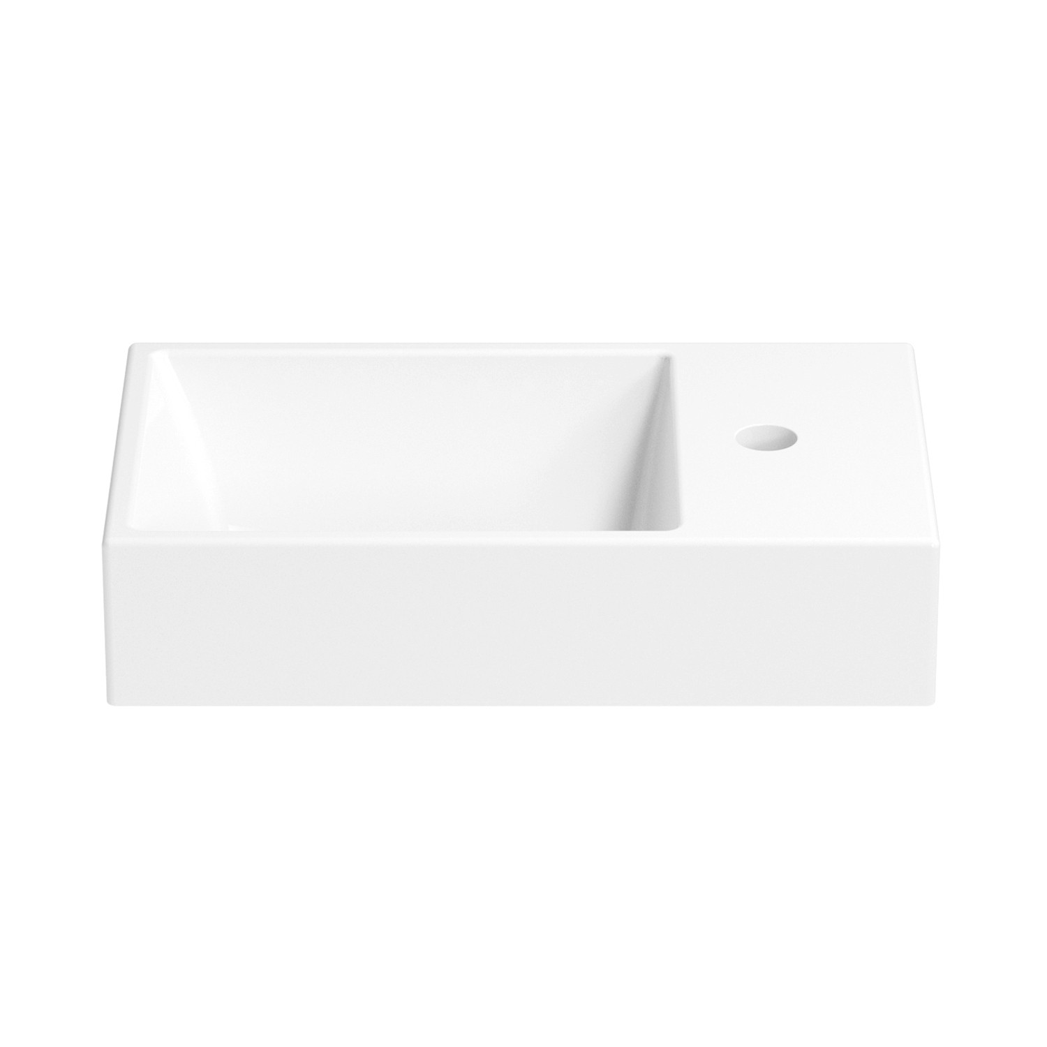 

Маленькая раковина для ванной комнаты Wellsee WC Area 151803000 , 45 см, белый, WC_Area_sink_1518034_хром