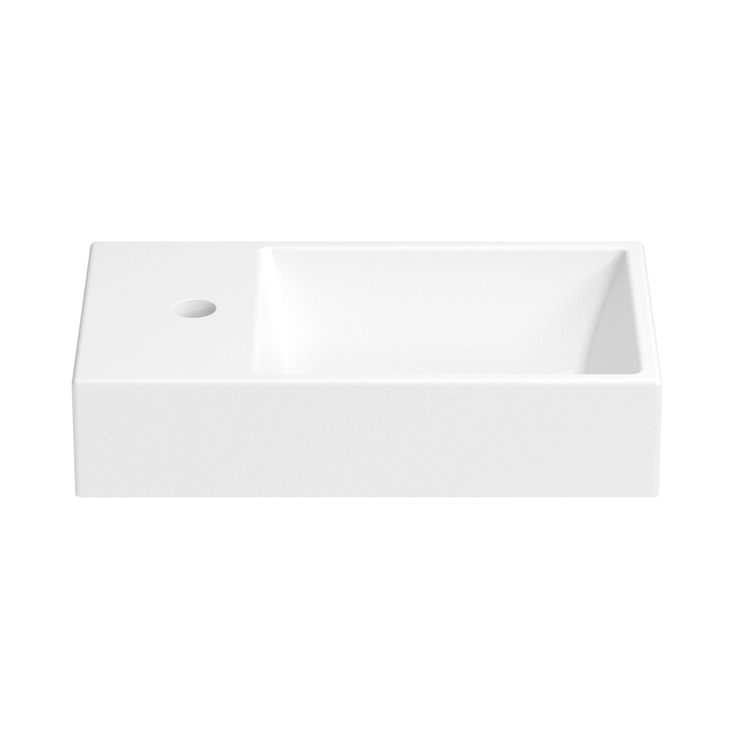

Маленькая раковина для ванной комнаты Wellsee WC Area 151804000 накладная , 45 см, белый, WC_Area_sink_1518034_хром
